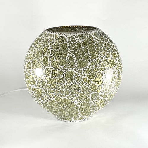 Glacial Gold Handmade Lamp in mosaic glass h. 32 cm.