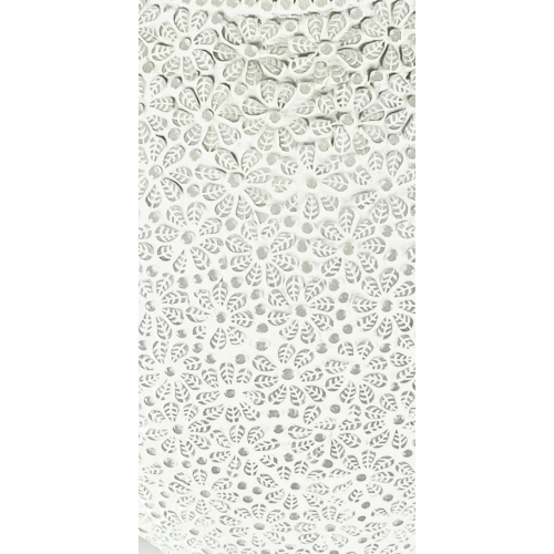 Lampada da tavolo in vetro mosaicata White Daisy h. 23 cm.