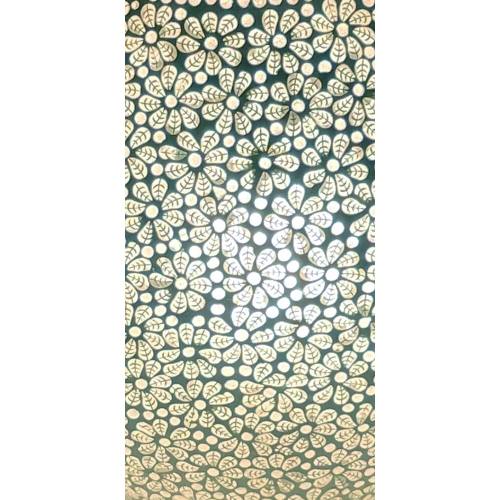 Lampada da tavolo in vetro mosaicata White Daisy h. 23 cm.