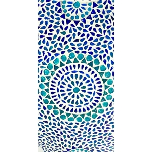 Lampada da tavolo in vetro mosaicata Blue Moon h. 23 cm.