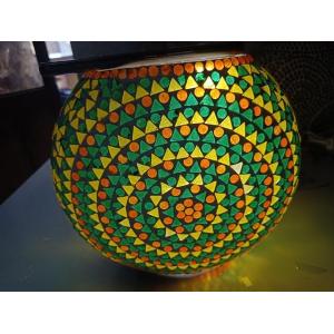 Lampada da tavolo in vetro mosaicata Color Universe h. 23 cm.