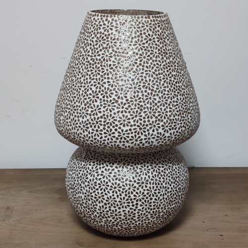 Lampada da tavolo in vetro mosaicata Yellow Daisy h. 64 cm.