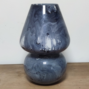 Lampada da tavolo in vetro dipinta Stardust h. 64 cm.