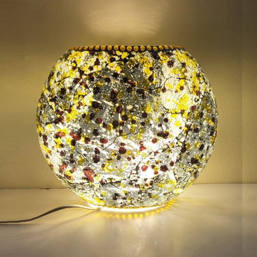 Lampada da tavolo in vetro mosaicata Sunfield Glow h. 17 cm.