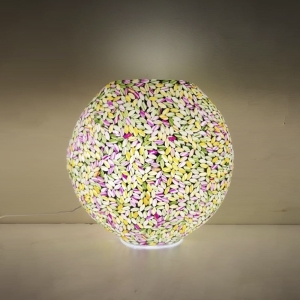 Lampada da tavolo in vetro mosaicata Blooming Joy h. 23 cm.