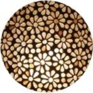Lampada da tavolo in vetro mosaicata Yellow Daisy h. 45 cm.
