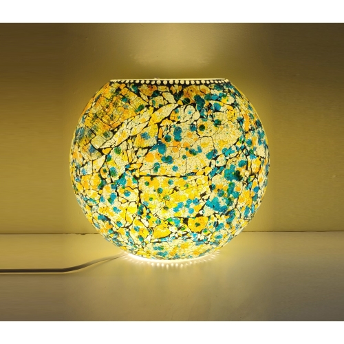 Lampada da tavolo in vetro mosaicata Mimosa Garden h. 32 cm.
