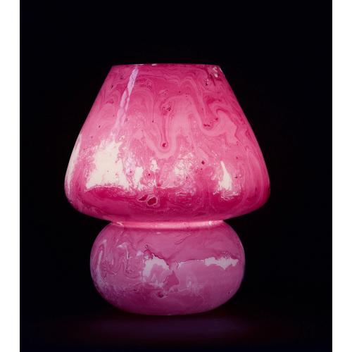 Lampada da tavolo in vetro dipinta Orion h. 32 cm.