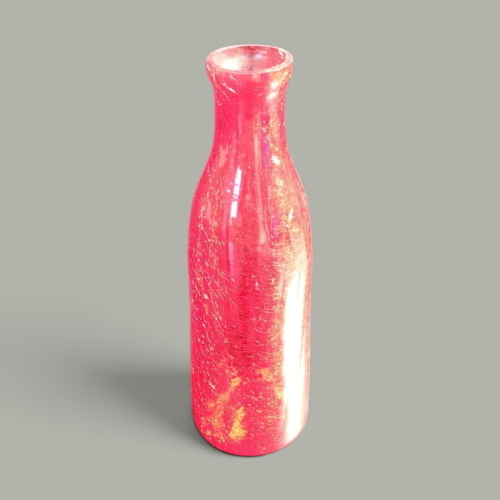 Red crackle bottle