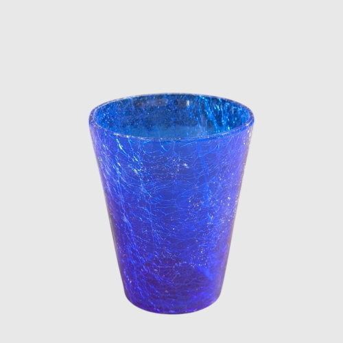 Glass blue crackle