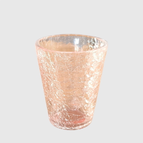 Pink cackle glass