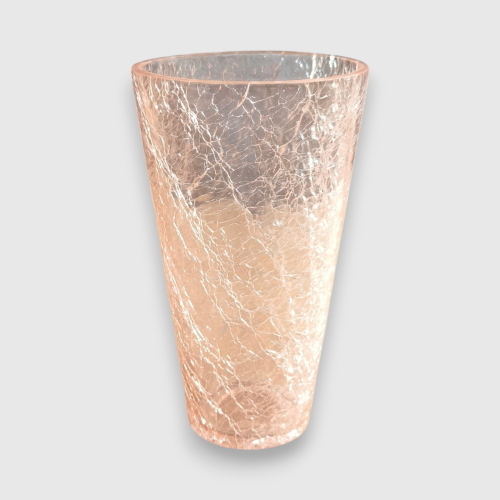 Pink cackle glass