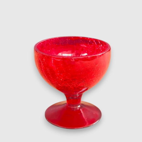 Red crackle bowl