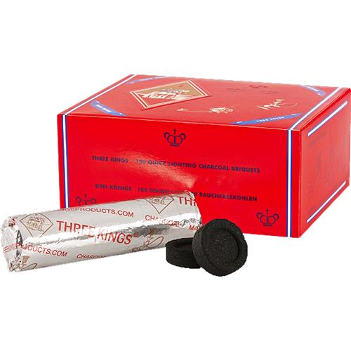 Carboncini per incensi e resine Three Kings regular 33 mm. - Incensi #  India World Store