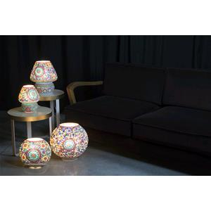 Lampada da tavolo in vetro mosaicata Rainbow h. 32 cm.