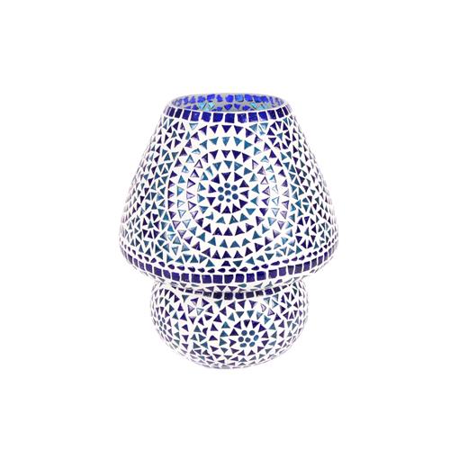 Blue Sauna Handmade Lamp in mosaic glass h. 32 cm.