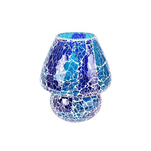 Lampada da tavolo in vetro mosaicata Blue Bay h. 32 cm.