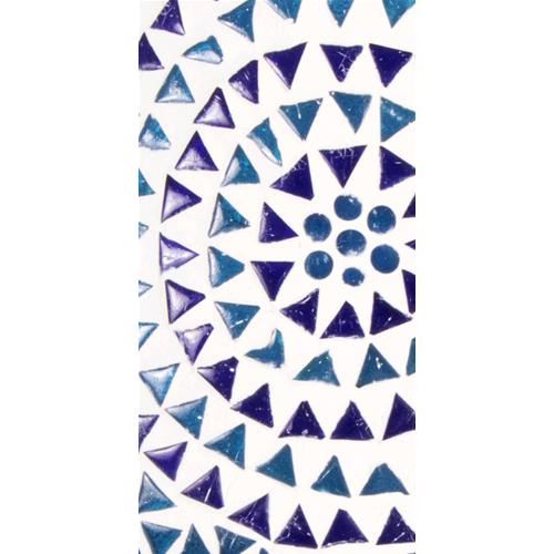 Lampada da tavolo in vetro mosaicata Blue Sauna h. 32 cm.