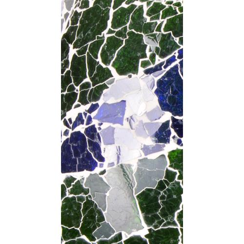 Lampada da tavolo in vetro mosaicata Green Bay h. 32 cm.