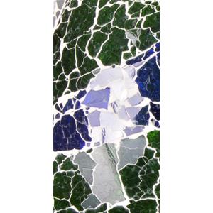 Lampada da tavolo in vetro mosaicata Green Bay h. 32 cm.