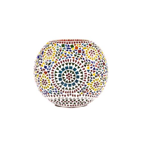 Lampada da tavolo in vetro mosaicata Rainbow h. 23 cm.