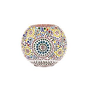Lampada da tavolo in vetro mosaicata Rainbow h. 23 cm.